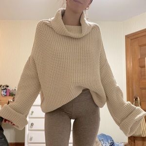 Free People chunky knit turtleneck